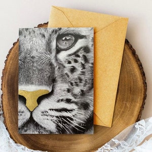 Leopard Weihnachtskarte von Saskia Illustration