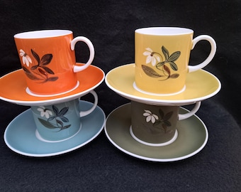 Vintage Susie Cooper Wedgwood Tea Set: Bone China Gay Stripes