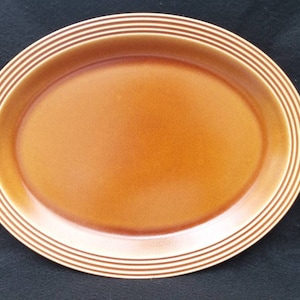 Vintage Hornsea Saffron oval server platter. 1970s. John Clappison.