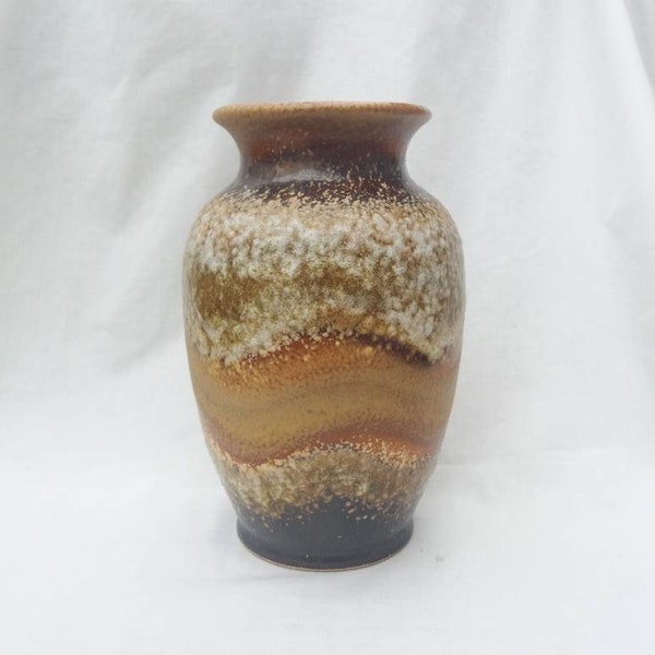 Vintage German Dumler and Breiden vase. pattern 481 18.  west German pottery. fat lava. 1960s 1970s. WGP.