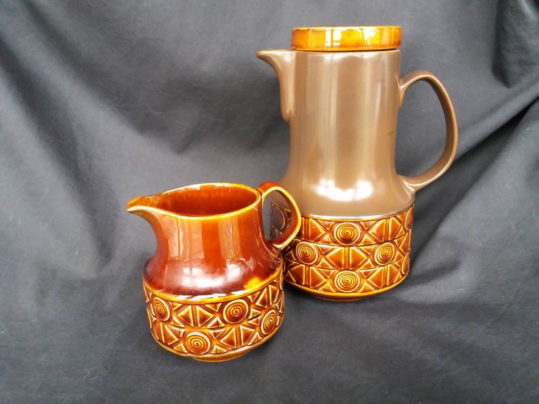 Vintage Beswick Zorba Coffee Pot and Milk Jug. Brown Zorba. Etsy UK