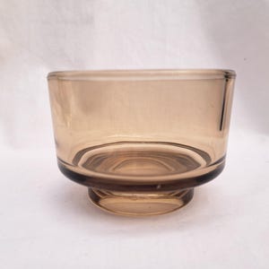 vintage Mina Fidenza Vetraria sugar bowl. Italian glass. 1970s. Strawberry. smoked glass. pressed glass. mid century