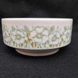 Hornsea Fleur soup or cereal bowl. vintage Hornsea.  1970s. Sarah Vardy. Retro kitchen.