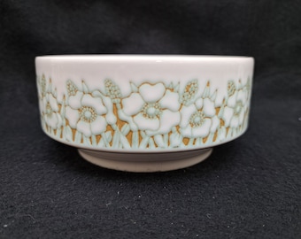 Hornsea Fleur soup or cereal bowl. vintage Hornsea.  1970s. Sarah Vardy. Retro kitchen.