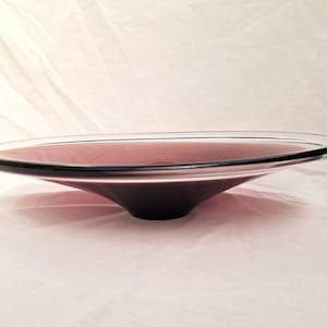 vintage Murano Italian bowl. Encased glass. Purple. mid century glass. Some fleabites...