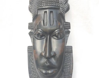 アフリカのマスク 木彫り ベナンビーズマスク - Etsy 日本