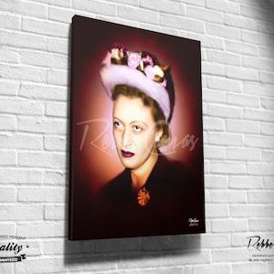 Beautiful Jewish Portrait - RABBANIT - Original Digital painting print on canvas - Chabad Lubavitcher Rabbi  Menachem Mendel Schneerson