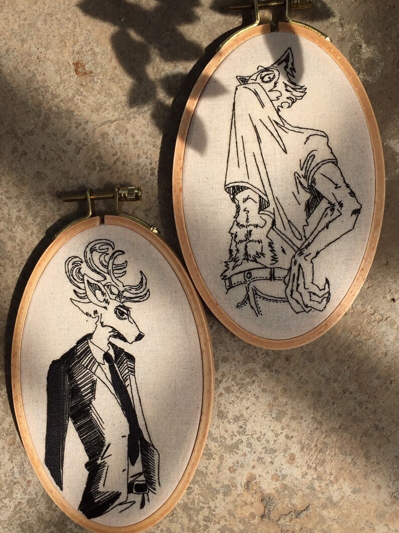 Beastars Embroidery Hoop Art Embroidery Art Collectibles Lifepharmafze Com
