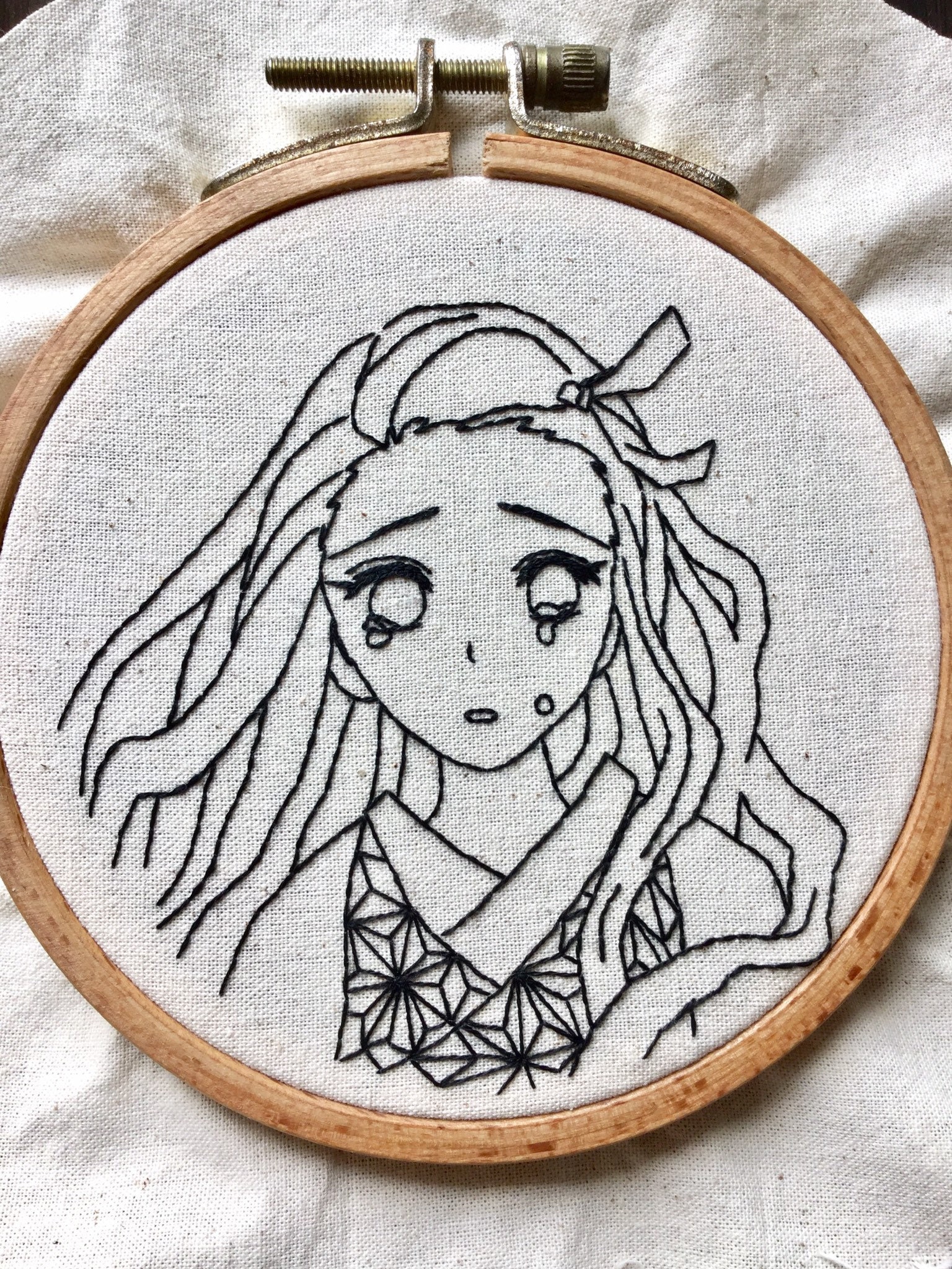 anime embroidery shirt