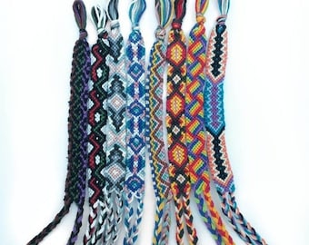 Hand Made Friendship Bracelets, Hand Woven Wrist Band in a variety of patterns