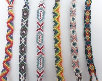 Hand Made Friendship Bracelets, Hand Woven Wrist Band in a variety of patterns