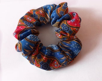 Soft Paisley Cotton Scrunchie, Chunky Scrunchies, Hand Made to order, Hair bands, Hair Ties