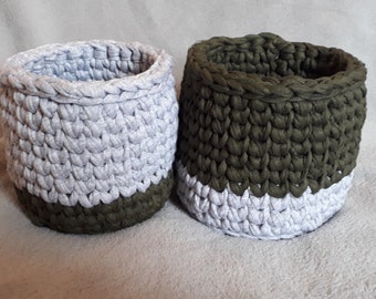 Hand Made Storage Pot, Decorative Crochet Pot, Home Decor