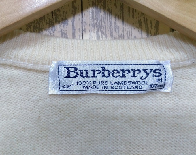 Vintage Burberry Made in Scotland Knitted 100% Pure Lambswool | Etsy