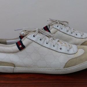Vintage Gucci Leather Monogram Coated Canvas Suede Ivory Men S | Etsy