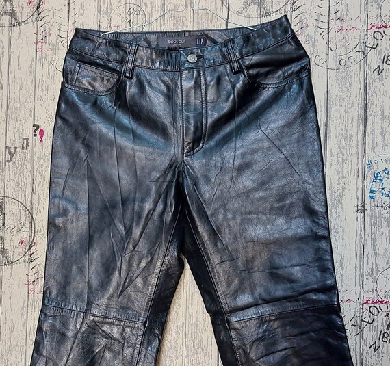 90s Vintage Leather Gap Pants Design 