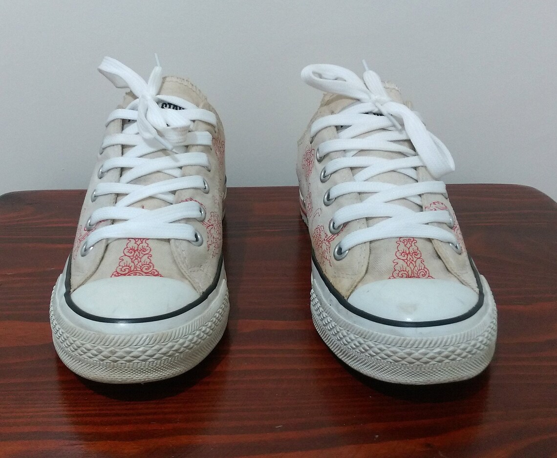 converse flower shoes