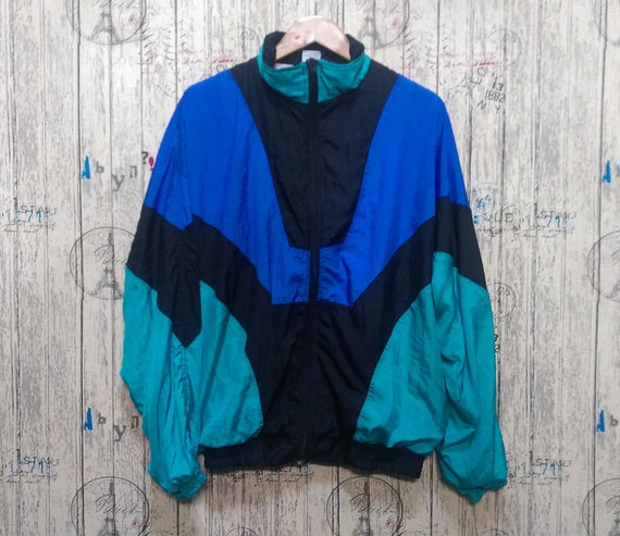 Vintage 80s Windbreaker Jacket/ Vintage Jacket Spo