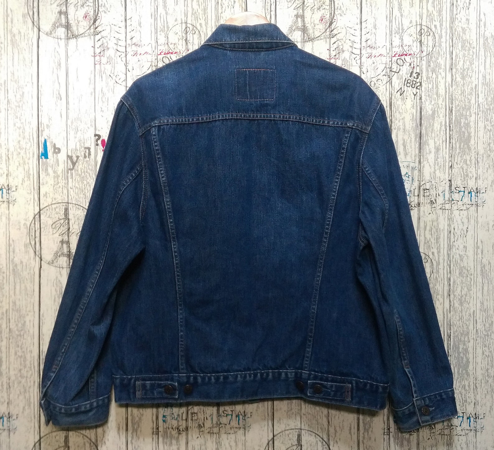 90s Vintage Men's LEVIS 70550 04 Navy Blue Jean Jacket - Etsy