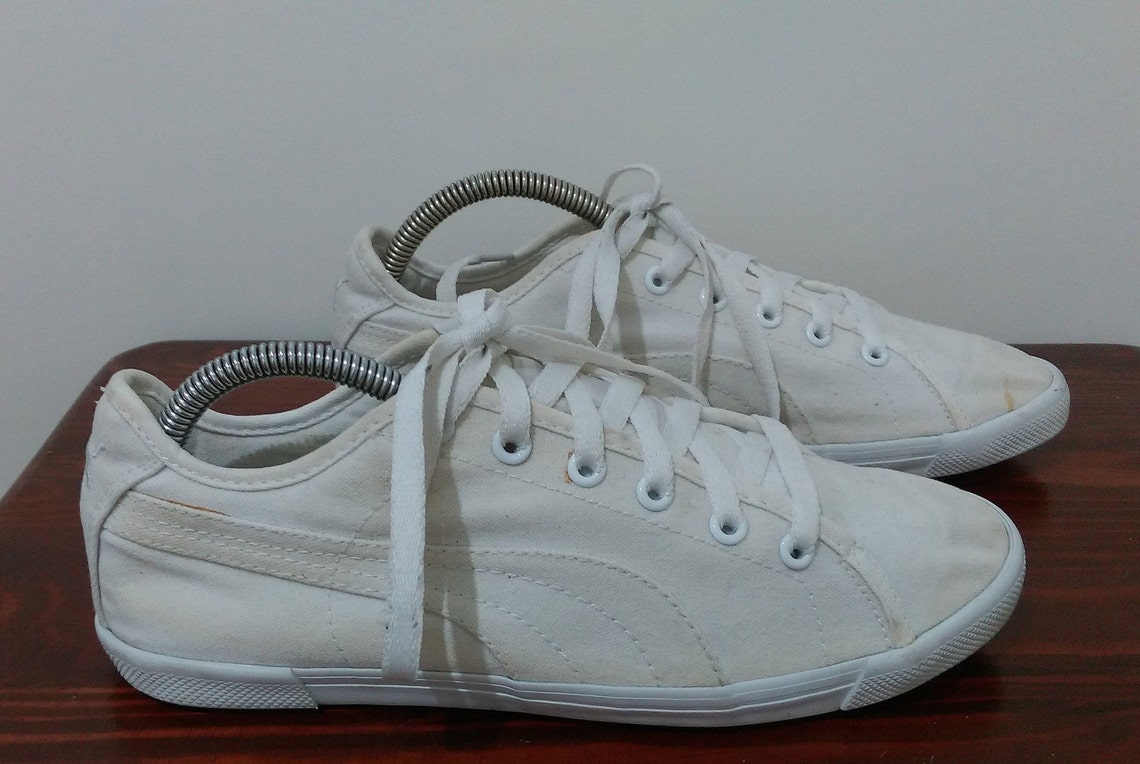 Vintage Puma Athletic Shoes Sneakers/ White Puma Shoes Size Etsy
