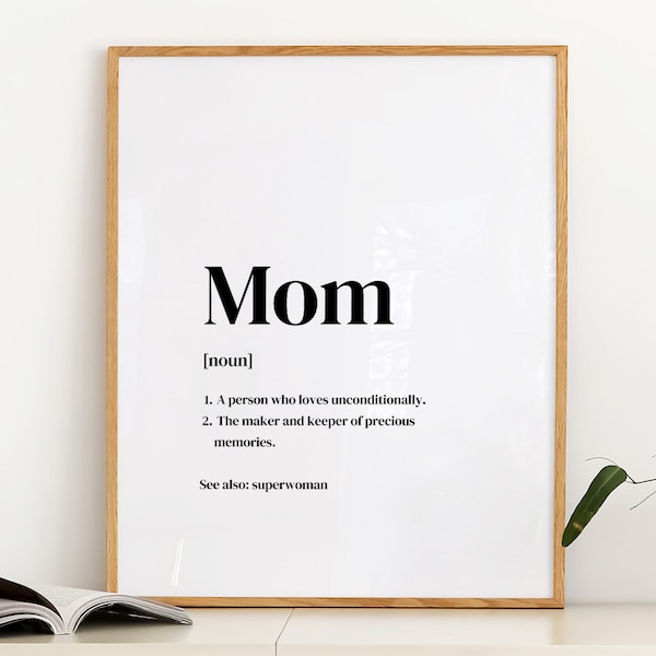 Mother Noun Poster Etsy