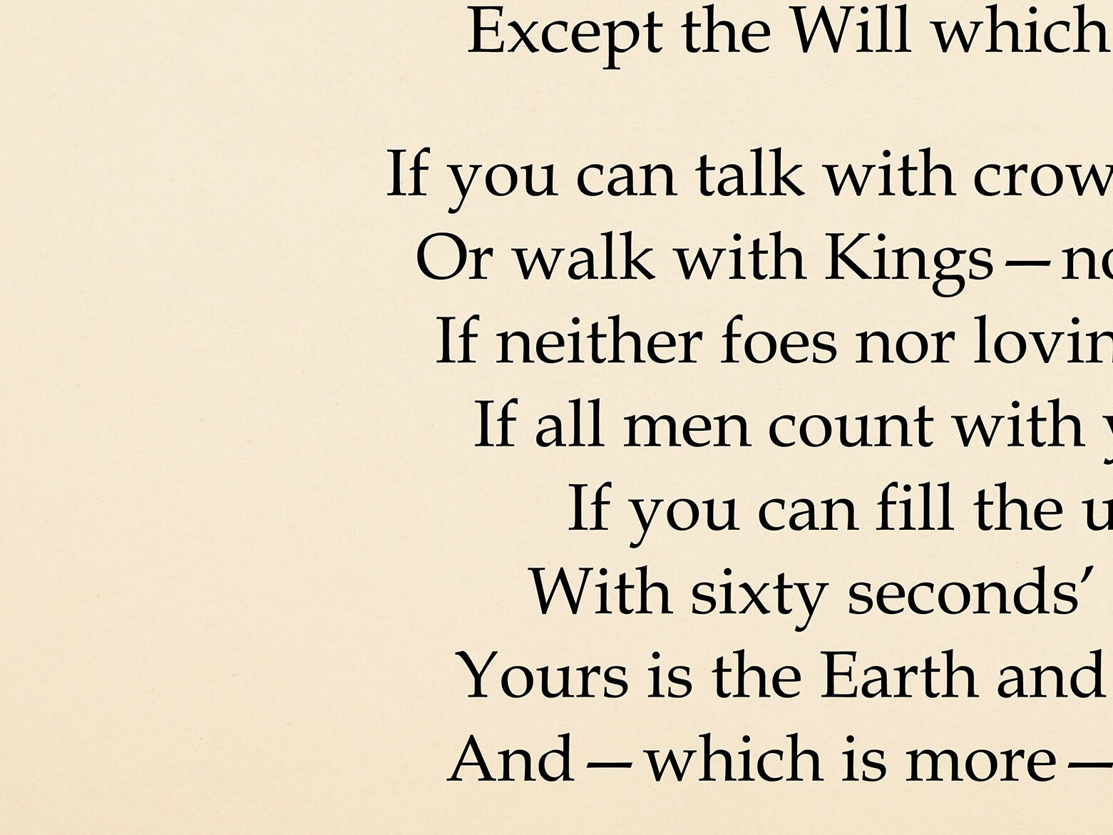 If Poem by Rudyard Kipling Printable, Vintage Inspire Student Wall Art ...