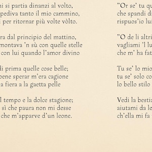 May include: A page from a book featuring Italian text in a serif font. The text is arranged in columns, with lines of varying lengths. The paper has a cream color.