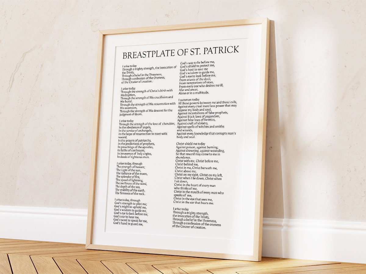 Breastplate of Saint Patrick Prayer for Protection Printable, Digital ...