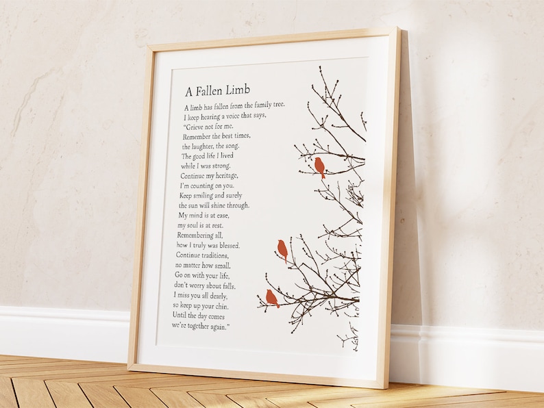 A Fallen Limb Poem Printable, Christian Print, Digital Download ...