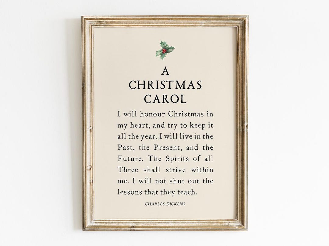 A Christmas Carol Quote by Charles Dickens Printable, Digital Download ...