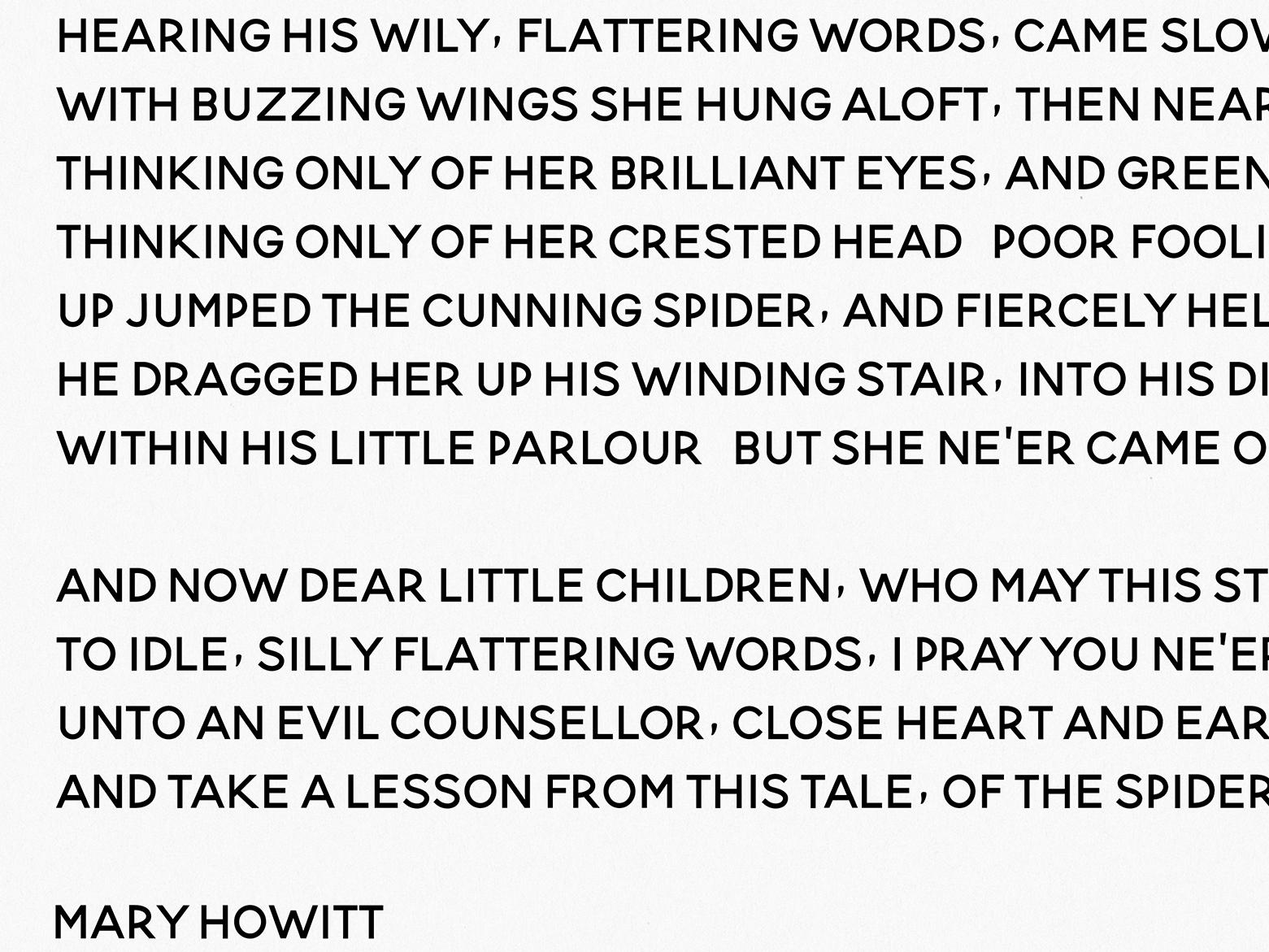 The Spider and the Fly Poem Mary Howitt Printable, Digital Download, Kids  Moral Advice Poetry Wall Art, Value Education Decor, Children Gift - Etsy  Sweden, image size:1561x1171