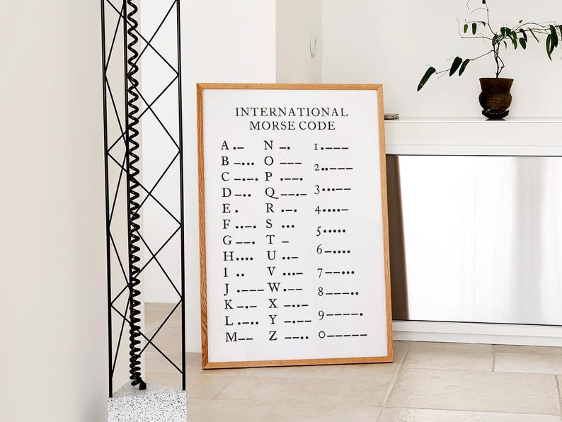 Phonetic Alphabet Numbers International Morse Code Printable, Digital ...