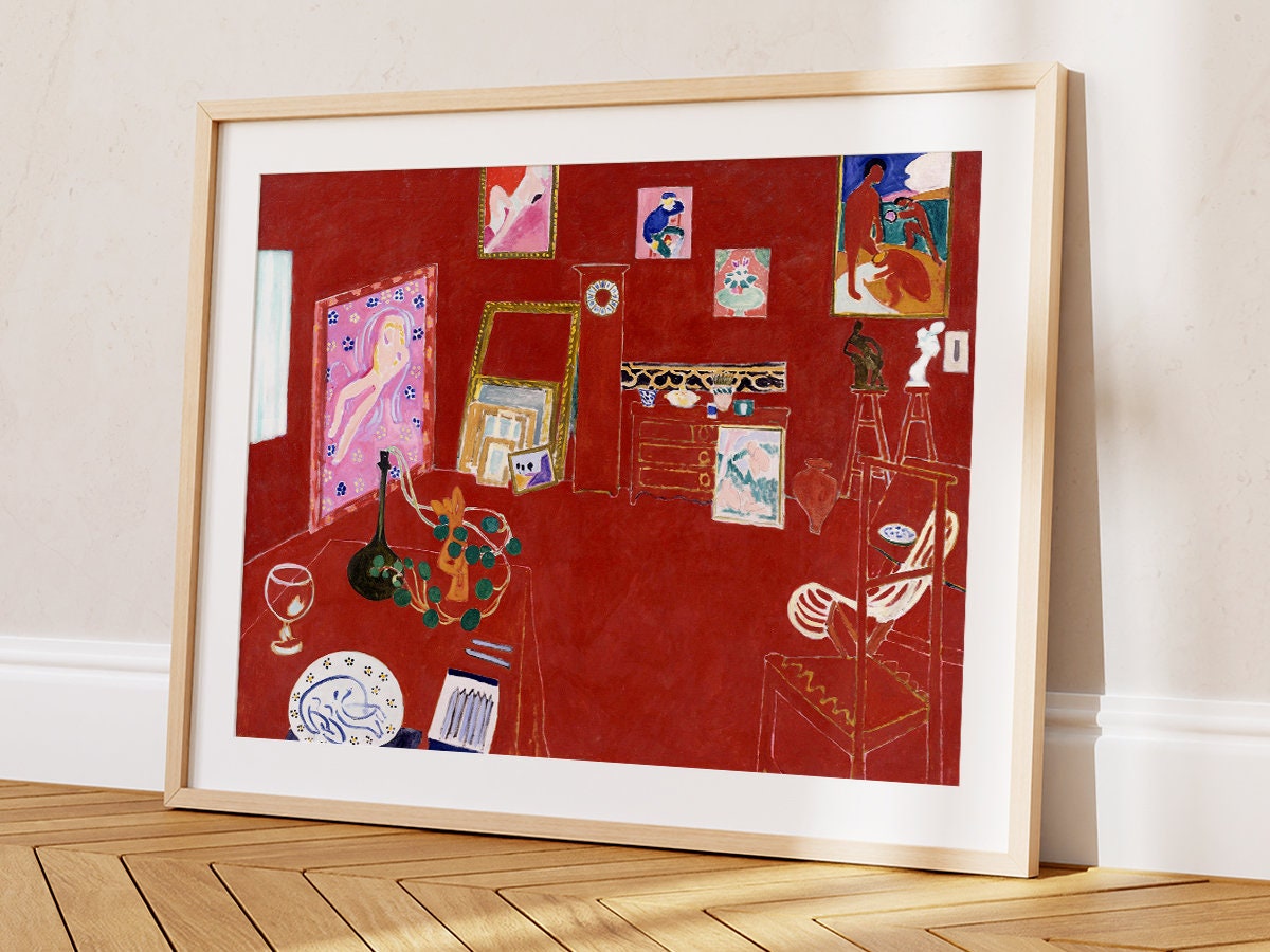 The Red Studio by Henri Matisse, Exhibition Poster Printable, Painting ...
