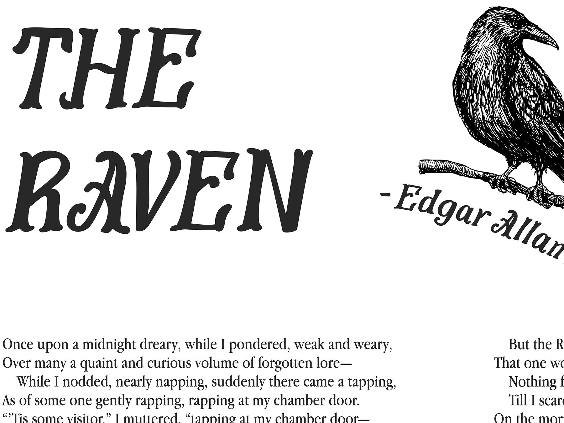 The Raven Full Version Poem - Edgar Allan Poe Printable, Digital ...
