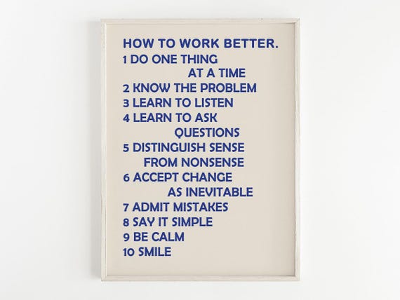How to Work Better by Swiss Artists Peter Fischli and David Weiss