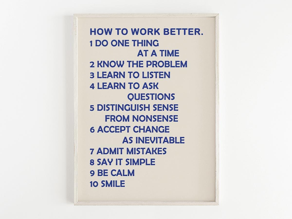 How to Work Better by Swiss Artists Peter Fischli and David Weiss