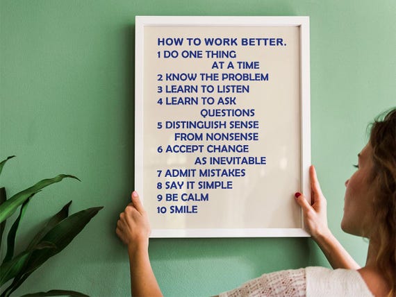 How to Work Better by Swiss Artists Peter Fischli and David Weiss