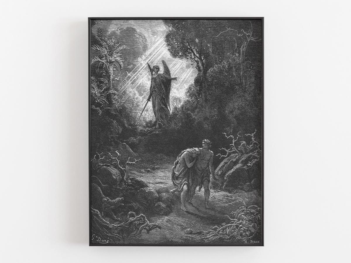 Tableau Toile/cadre David Teniers Le Jeune - Adam Et Eve Au Paradis - Prêt à Accrocher - Décoration Salon/chambre