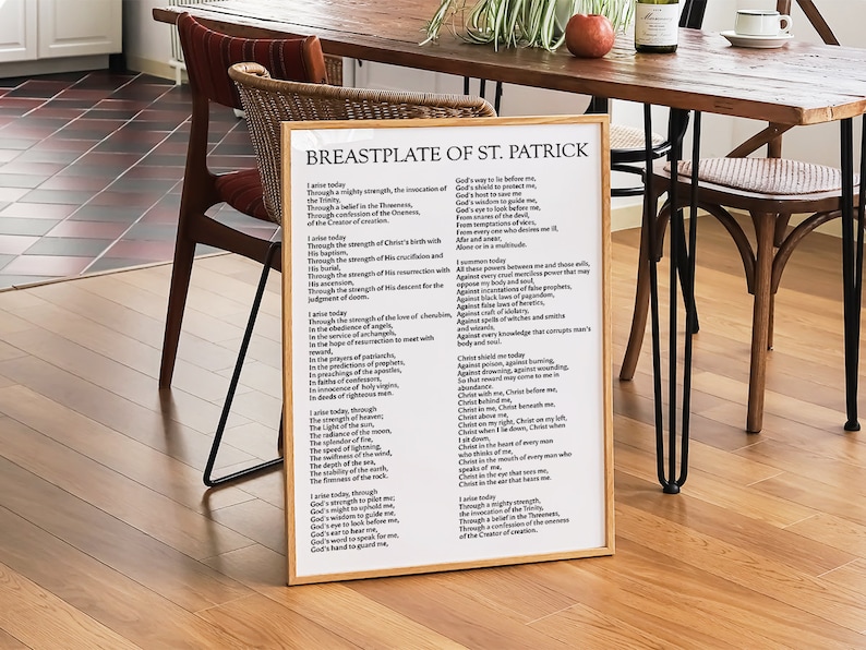 Breastplate of Saint Patrick Prayer for Protection Printable, Digital ...