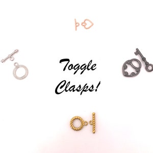 Add-on Upgrade, Toggle Clasp of Your Choice to Replace the Lobster Clasp on Your MailleAndCrystals Jewelry Purchase