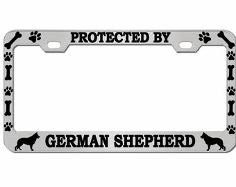 FRENCH BULLDOG DOG DOGS CHROME License Plate Frame Tag Holder