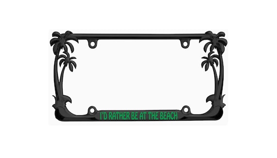 I/'D RATHER BE IN NASHVILLE License Plate Frame Stainless Metal Tag Holder