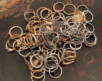 Gold and Silver Metal Vintage Rings. *not sold online*