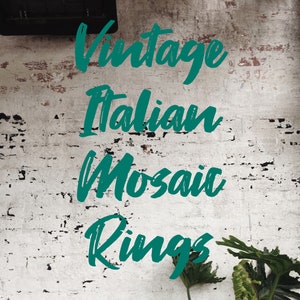 Vintage Italian Mosaic Rings