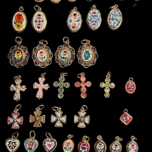 1. Vintage Italian Pendants on Gold Chain Necklaces. Price shown is for one necklace. All pendants come with chains.