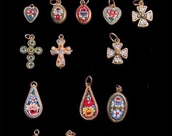 1. Vintage Italian Pendants on Gold Chain Necklaces. Price shown is for one necklace. All pendants come with chains.
