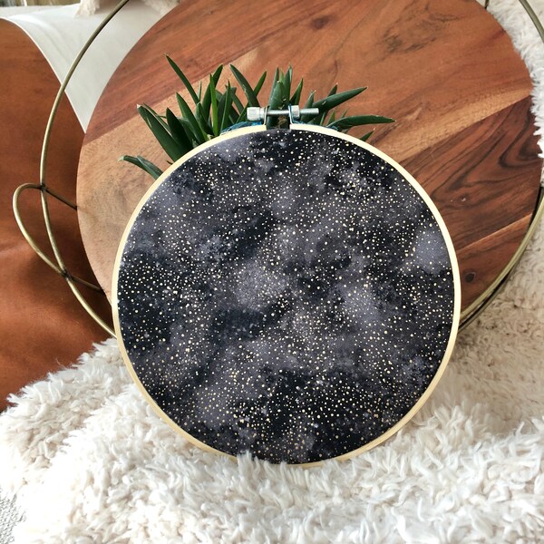 Gray Galaxy Enamel Pin Hoop | pin hoop. pin display. pin board. enamel pin. lapel pin. - 7 Inch