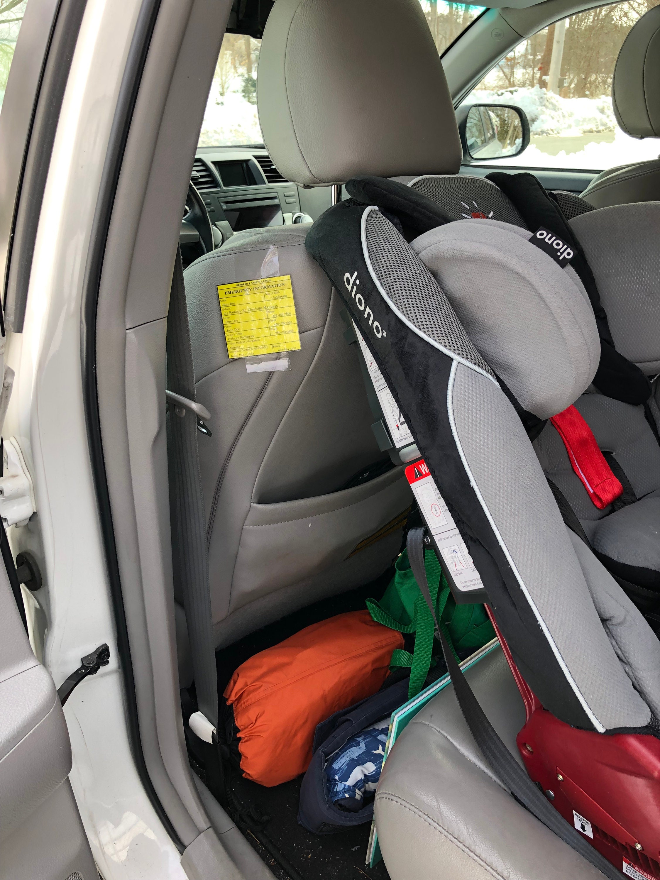 Blank Set of 4 Emergency Car Seat ID Labels - Etsy.de