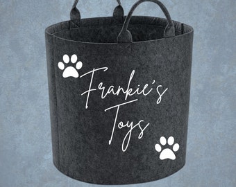 Personalised Dog Toy Box,  Personalised Pet Toy Basket, Dog Toy Basket, Pet Toy Box, Dog Toys Organiser, Dog Lovers, Doggie Gift