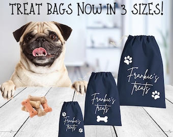 Pet Treat Bag in 3 sizes, Mini Treat Bag, Training Treats, Dog Walking Treats, Dog Gift, Gift for Dog Lovers, Personalised Dog Treat Bag,